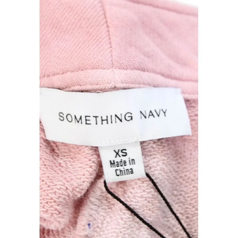 Something Navy Womens Bridget Button Waist Sweatpants Pink Gray Cotton Size XS